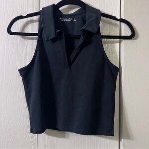 Abercrombie & Fitch Collared Crop Tops (2)